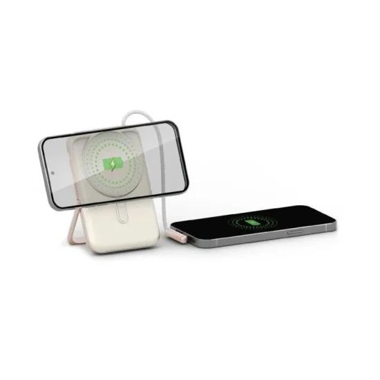Smart Premium Magsafe Magnetic 20W- 10000 Mah Wireless Powerbank - Beige